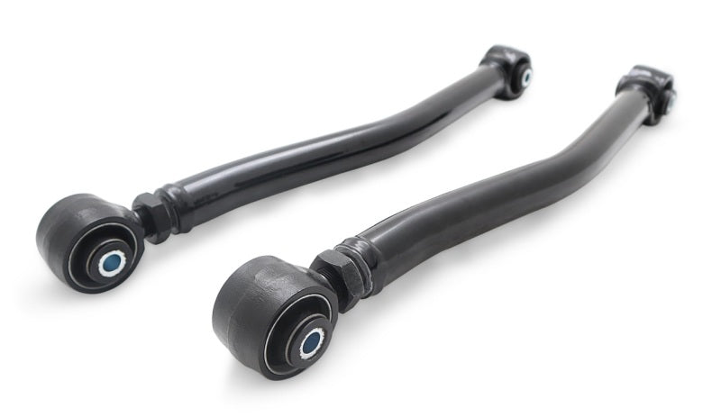 SuperPro lower trailing arm set for Jeep Wrangler JK 2007-2017, suspension arm bushings installed on vehicle.