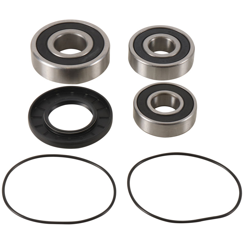 Pivot Works rear wheel bearing kit for Honda VF750C, includes control arms and components for wheel assembly repair.