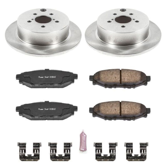PowerStop rear OE brake kit for 2016-2018 Subaru Crosstrek, includes brake rotors and pads for reliable stopping power.