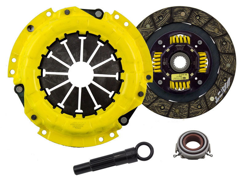 ACT 1991 Geo Prizm sport street sprung clutch kit, single clutch kit with clutch disc and pressure plate for manual transmission.