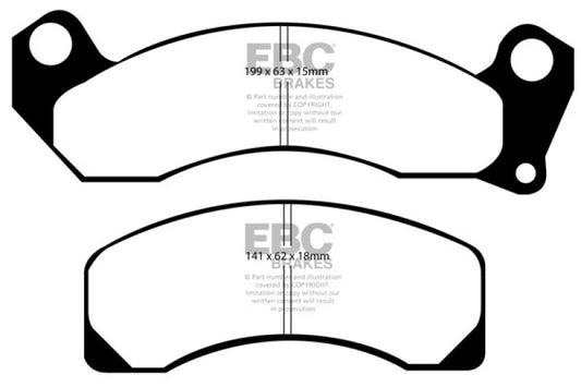 EBC Ultimax2 front brake pads for Ford Country Squire 1987-1991 5.0 engine, OE style brake pads, vehicle maintenance parts