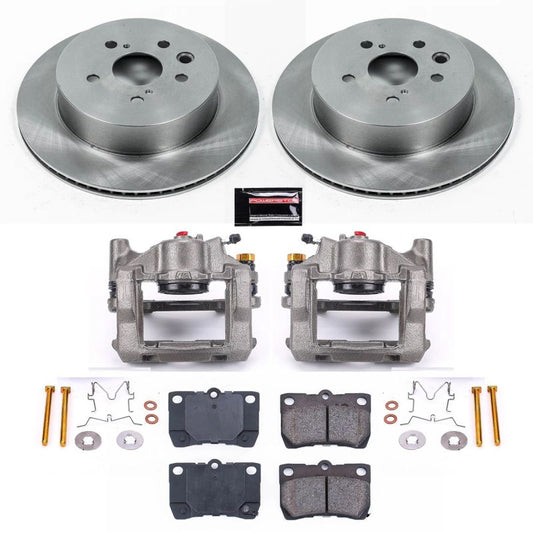 PowerStop rear brake kit with calipers for Lexus GS350 2007-2011, OE-style brake components and hardware.