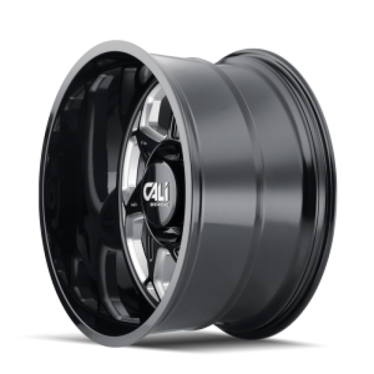 Cali Off-Road Sevenfold 20x12 cast wheel in gloss black with milled accents, 6x139.7 bolt pattern and -51mm offset.