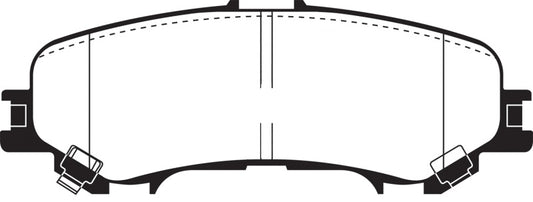 EBC 16+ Nissan Titan 5.6L Ultimax rear brake pads, OE type, showing the brake pad set for vehicle braking system.