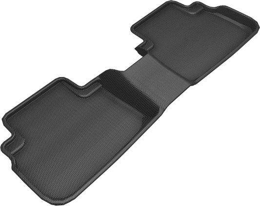 Black rubber 3D MAXpider Kagu 2nd row floor mats for Subaru Forester 2019-2020, designed to protect vehicle interior.