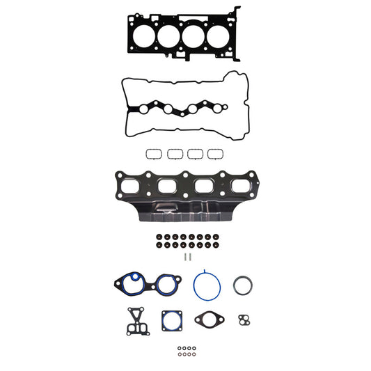 Fel-Pro Mitsubishi Outlander Sport PermaTorque engine cylinder head gasket set, showing multiple gaskets and components for engine sealing.