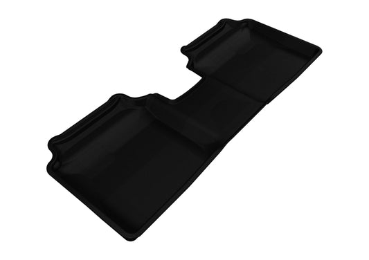 Black 3D MAXpider Kagu rubber floor mats for the second row of 2011-2013 Hyundai Elantra, featuring custom fit and durable material.
