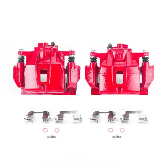 PowerStop front red brake calipers with brackets for Lexus RX330 2004-2006, performance replacement pair.