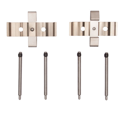 DFC Cadillac STS rear brake hardware kit with premium components, including clips and springs for brake assembly.