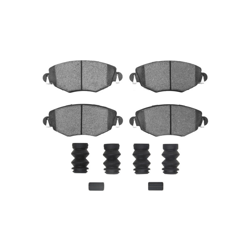 R1 Concepts OE front ceramic brake pads and hardware kit for Ford Mondeo 2001-2008, showing brake pad set and hardware components