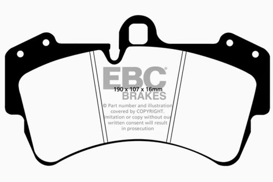 EBC Ultimax2 front brake pads for Audi Q7 3.0 Supercharged 2011-2015, OE type, with packaging visible in the image.