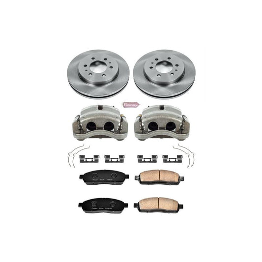 PowerStop OE brake calipers for 2009 Ford F-150 front Autospecialty kit with calipers and hardware, automotive brake components.