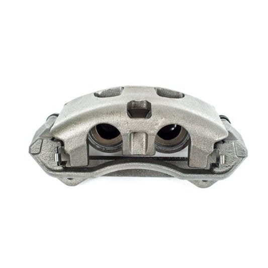 PowerStop OE front left brake caliper with bracket for Ford Expedition (2010-2017) in black, showing detailed brake component.