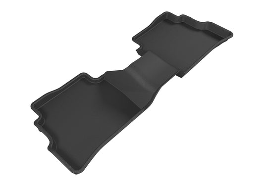 Black 3D MAXpider rubber floor mats for Mazda CX-5 2017-2020 second row, featuring textured surface and custom fit.