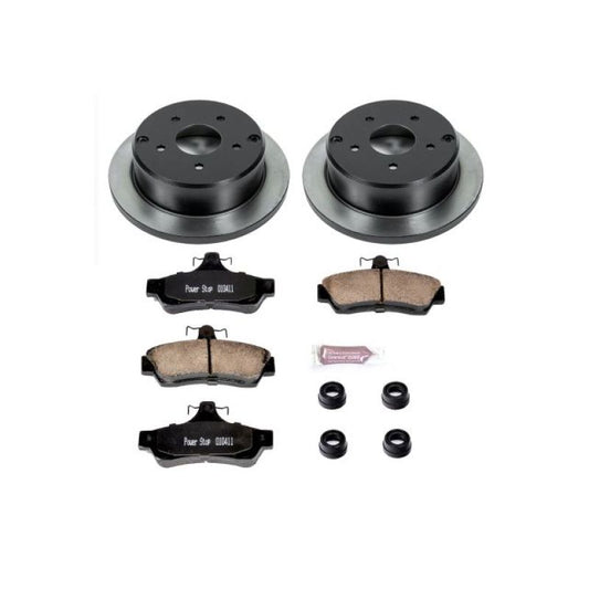 PowerStop rear OE brake kit for 2004 Pontiac GTO, showing brake rotors and pads with detailed components.
