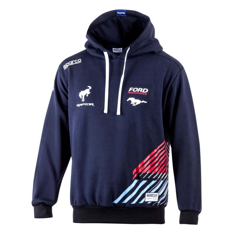 Sparco Ford Performance Hoodie BM TG XL, black sweatshirt with Sparco and Ford logo, featuring a comfortable fit and sporty design.