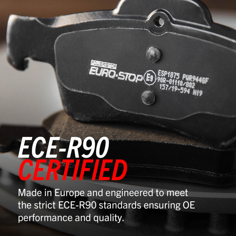 PowerStop OE brake kit for Mercedes-Benz ML55 AMG front Euro-Stop brake system showing brake rotors and calipers