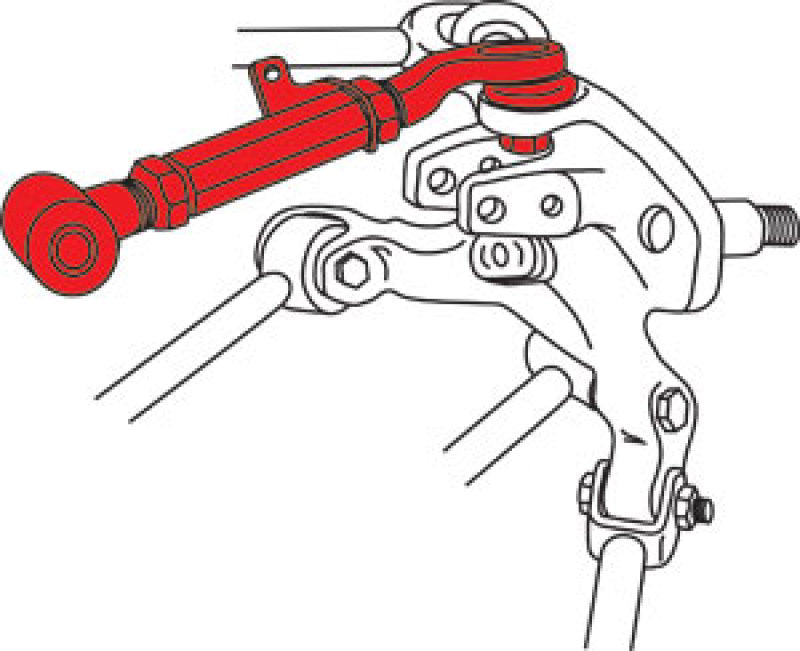 SPC Performance rear EZ Arm XR adjustable control arm for 2007-2010 Acura MDX and 2009-2010 Honda Pilot, shown installed in vehicle suspension.