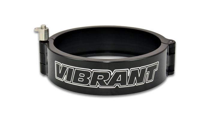 Vibrant 3.5-inch HD quick release clamp with pin, anodized black, showing the clamp's body and quick release mechanism.