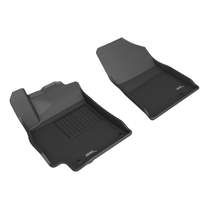 3D MAXpider black rubber floor mats for Kia K4 Kagu, designed to fit 25-26 model with textured surface and durable material.