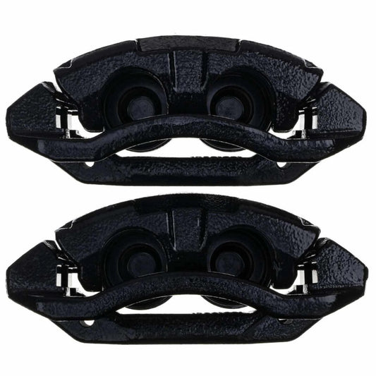 PowerStop black front brake calipers for Ram 1500 2011-2018, pair with brackets, high-performance automotive brake parts