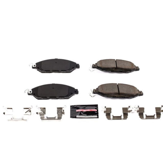 PowerStop Z23 Evolution Sport brake pads for 2013 Infiniti JX35 front, with hardware, high-performance replacement brake parts