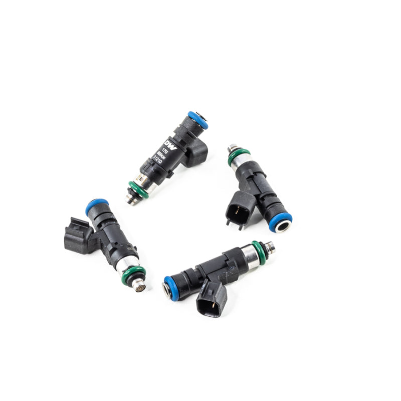 Set of four DeatschWerks 650cc fuel injectors for Honda Civic Si K20/K24 engines, 4-cylinder performance fuel injector set