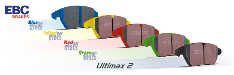EBC Yellowstuff rear brake pads for BMW X1 U11 2.0L (t), performance brake pads with yellow friction material.