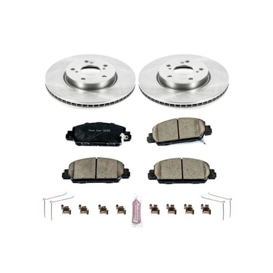 PowerStop OE front brake kit for Honda Accord 2013-2019, including brake rotors and pads, designed for reliable stopping power.