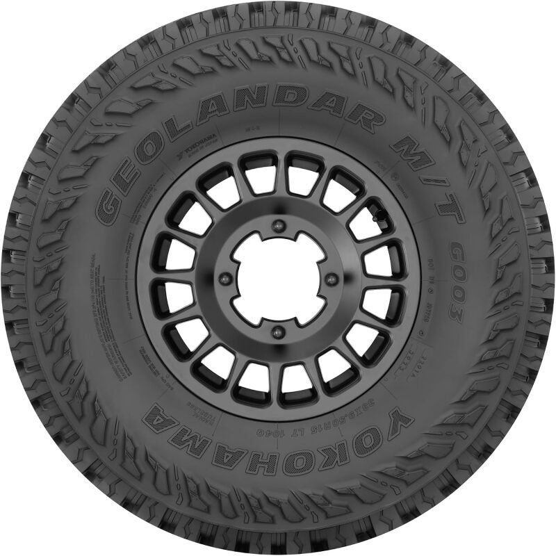 Yokohama Geolandar M/T G003 SXS UTV tire 37x11.50R17 on-road off-road tire with rugged tread pattern and sidewall detail.