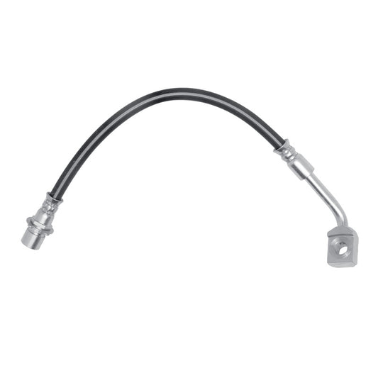 DFC Cadillac CTS rear left brake hose from the brake line kit, showing the flexible rubber and metal fittings.