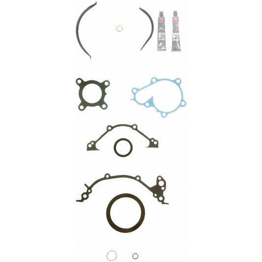 Fel-Pro Nissan 300ZX CS 9703 engine conversion gasket set with various gaskets and seals for engine repair.