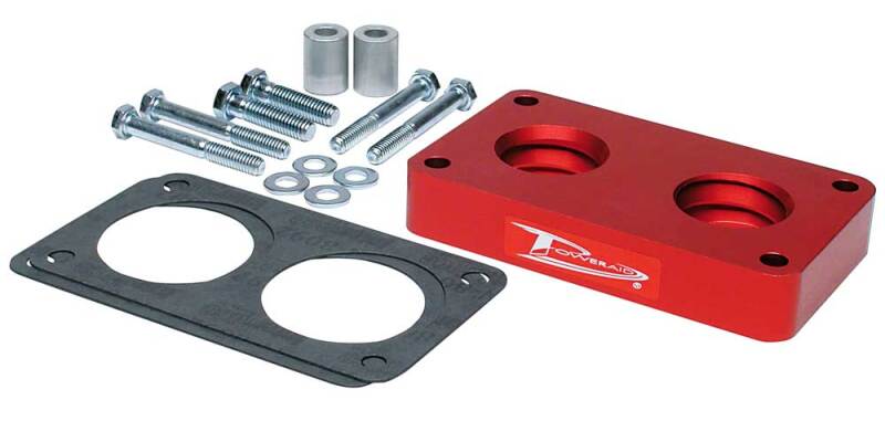 Airaid throttle body spacer for 1987-1996 Ford I-6 300CI engine, showing a metal throttle body spacer with mounting holes.