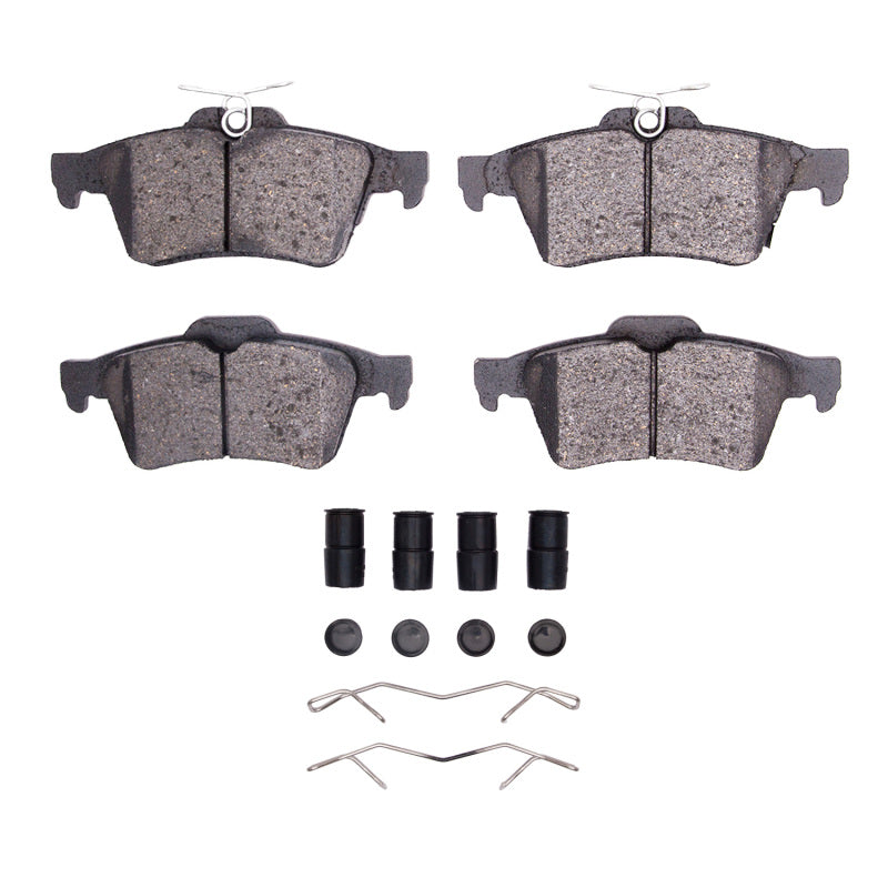 R1 Concepts Ford EcoSport 2018-2022 rear ceramic brake pads and hardware kit, OE quality for reliable braking performance.