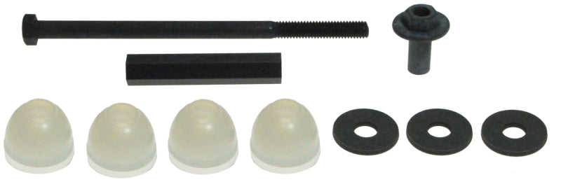 Moog Chrysler Imperial front sway bar endlink, automotive suspension component, mounted on vehicle for stable handling.