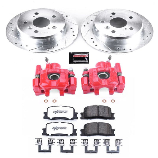 PowerStop rear Z36 brake kit with calipers for Lexus ES300 2002-2003, including performance brake components and hardware.