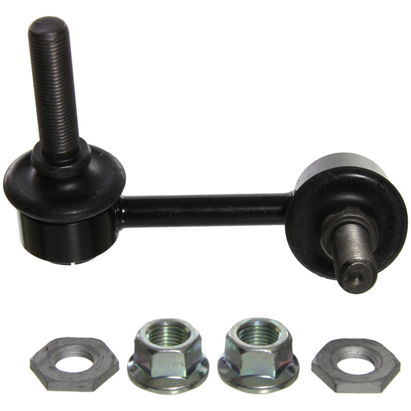Moog front left sway bar endlink for Lexus IS300 2016-2022, showing the durable metal linking component on a white background.