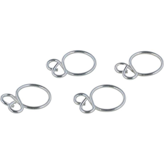 All Balls Racing hose clamps, 4-pack, 9.7mm size, designed for securing hoses in automotive or motorcycle applications.