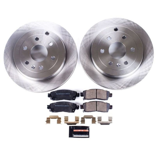 PowerStop OE rear brake kit for Buick Enclave 2008-2017, includes brake pads and rotors for reliable stopping power.