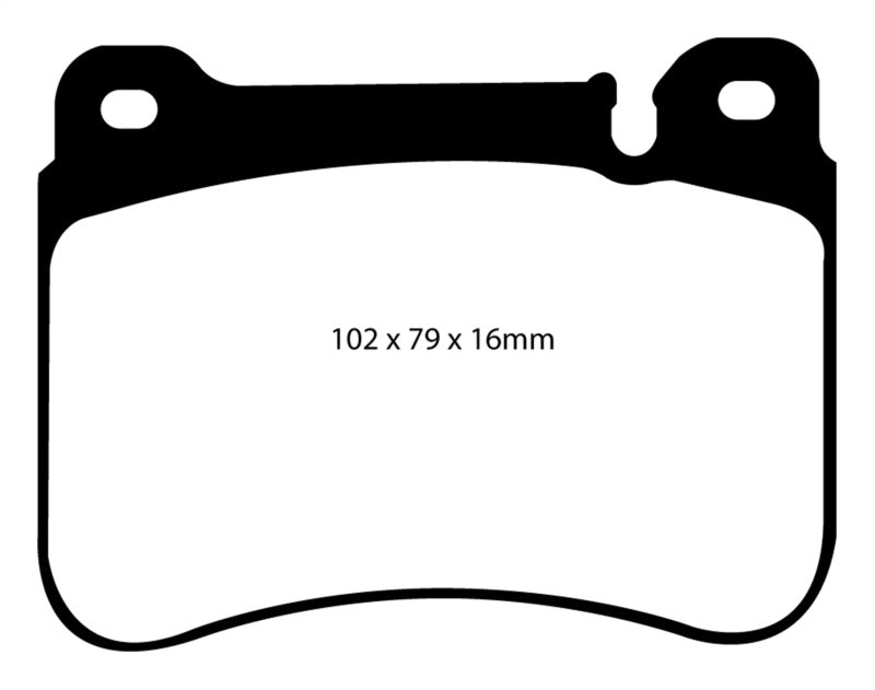 EBC Redstuff front brake pads for Mercedes-Benz C230 W203 2005-2007, high-performance brake pads for sporty sedans