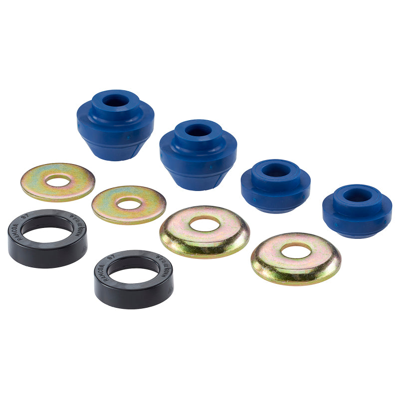 Moog Ford Bronco front control arm bushing for suspension arm, designed for 1980-1986 models, shows close-up of the bushing component.
