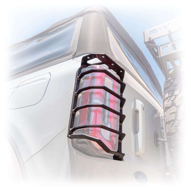 TURN Offroad 2021+ Ford Bronco rear tail light guards, durable protective covers for off-road tail lights.