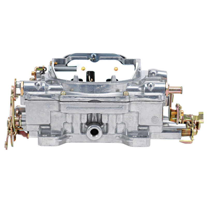 Edelbrock AVS2 500 CFM carburetor with manual choke in satin finish, designed for optimal performance in automotive engines.