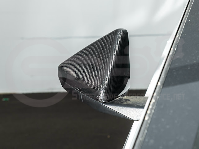 2024-Up Tesla Cybertruck | Factory Style Carbon Fiber Side Mirror Covers Pair