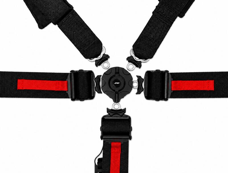 PRP Seats 5-point cam-lock harness with 2-inch shoulder straps and 3-inch lap belts, black SFI 16.1-certified