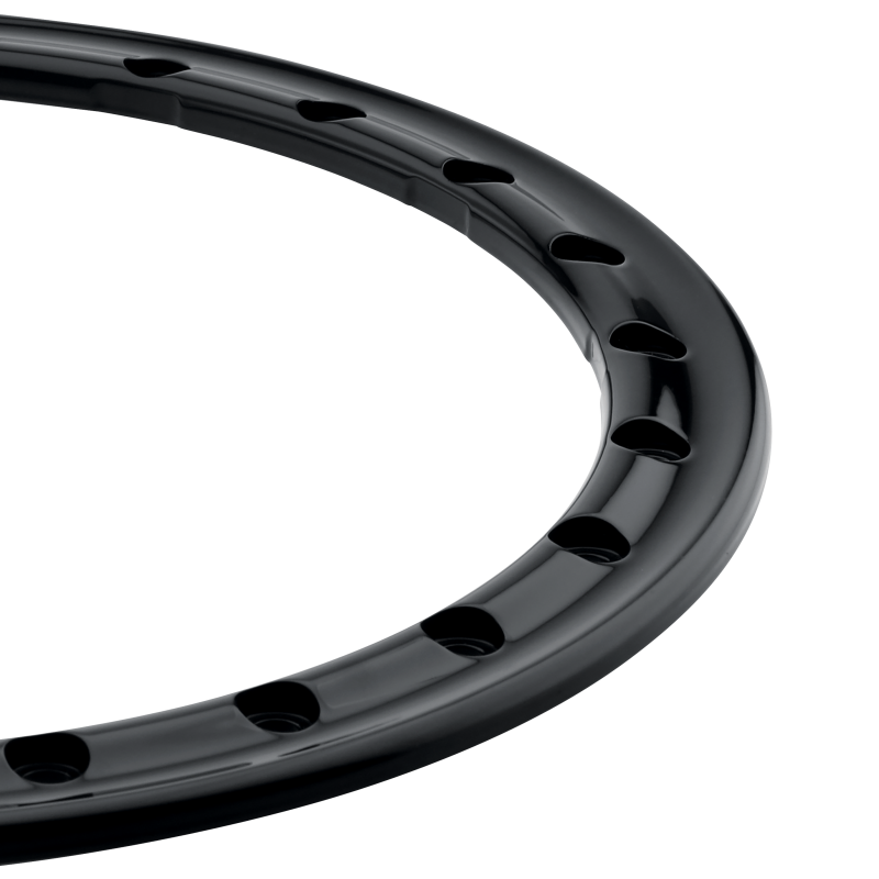 Gloss black Method Beadlock Ring for 20-inch forged wheels, Style 1, used as a durable wheel accessory.