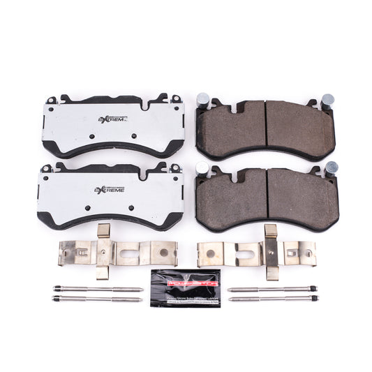 PowerStop Z26 Extreme Street brake pads for Audi RS7 2014-2018, front performance brake pads with hardware installation kit.