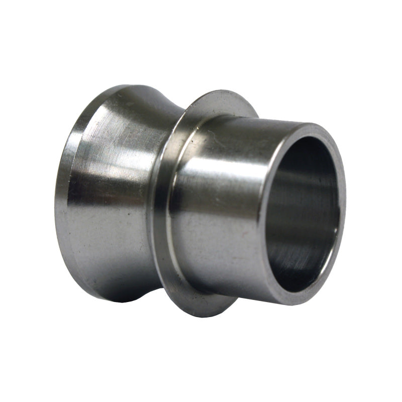 QA1 stainless steel narrow ball width high misalignment spacer, .25in ID x 1.25in wide, used as hardware in mechanical assemblies