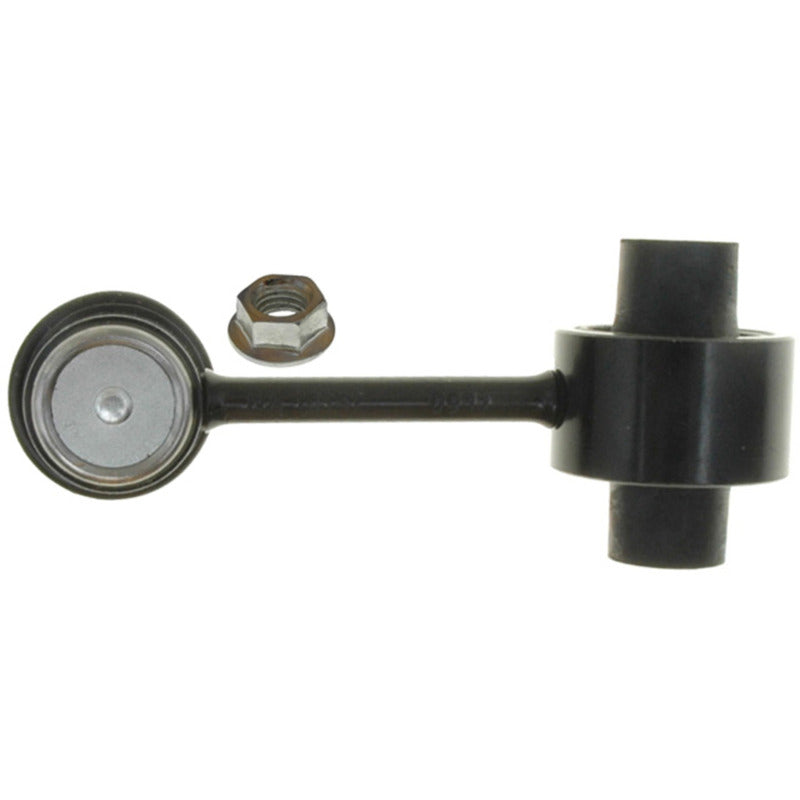 Moog rear sway bar endlink for 2013-2019 Subaru BRZ, close-up view of the durable metal sway bar link.