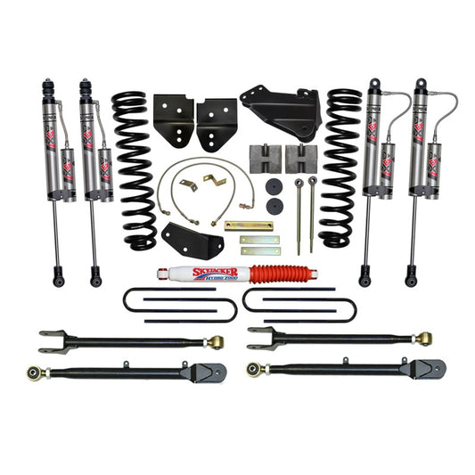 Skyjacker 6-inch lift kit for Ford F-350 2005-2007 Diesel trucks, includes lift components and hardware for enhanced off-road performance.